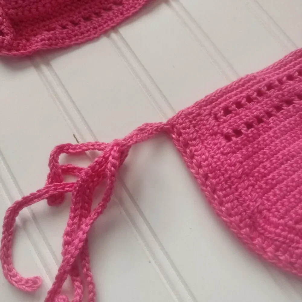 Crochet Stitches S to M /BIKINI / Bubble Gum Pink